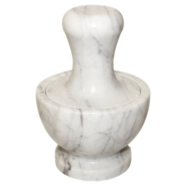 Fox Run 3844 4 White Marble Mortar and Extra Large Pestle Set