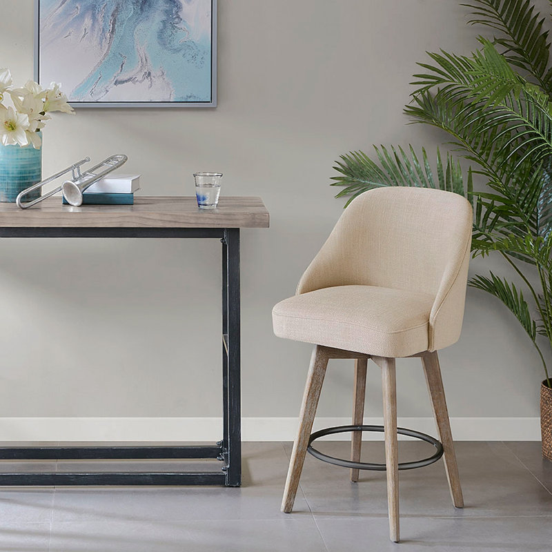 Tabouret de comptoir avec siège pivotant, Gris
