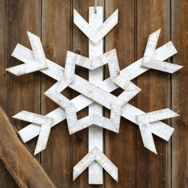 Wooden Jumbo Snowflake 20 The Holiday Aisle Size: 20 H x 1.5 W x 20 D