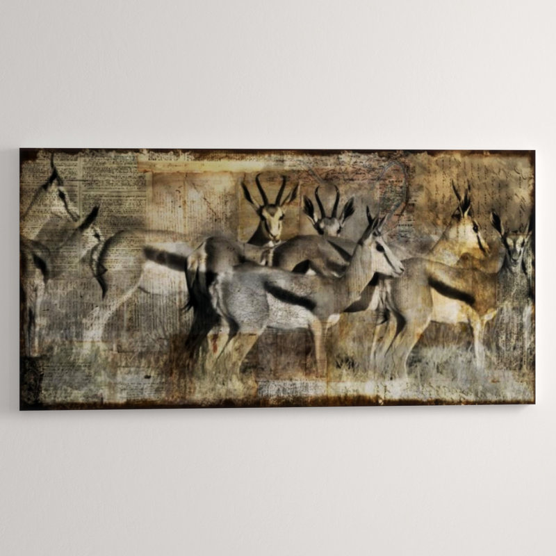 Springbok Print by Austin Beiv, 36" H x 72" W x 1.5" D, Outdoor