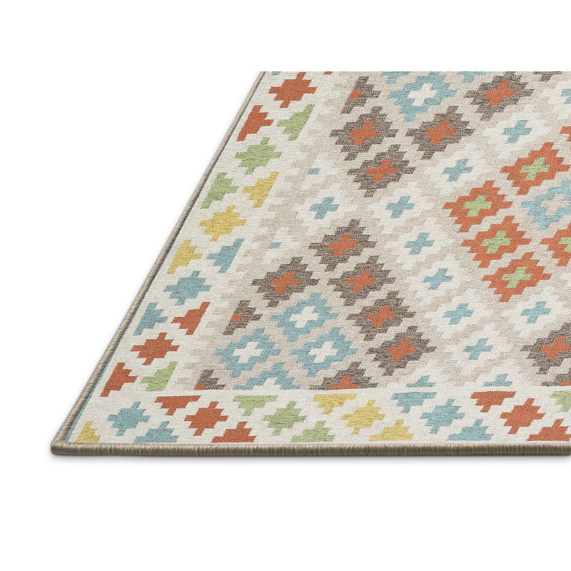 Tapis contemporaine jaune/brun/gris, Rectangle 7 pi x 10 pi