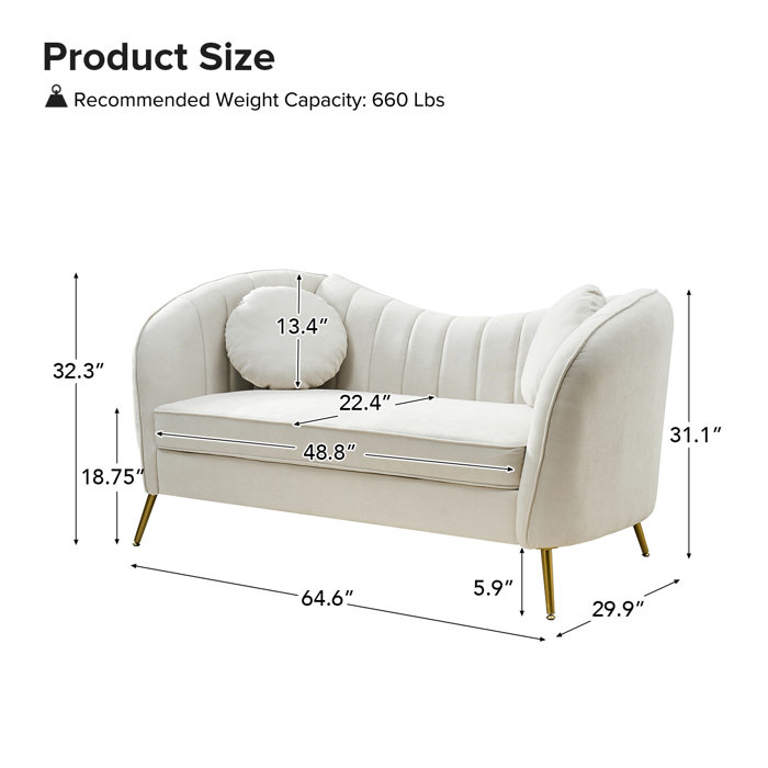 Willa Arlo Interiors Sidwell 64.6'' Upholstered Loveseat & Reviews ...