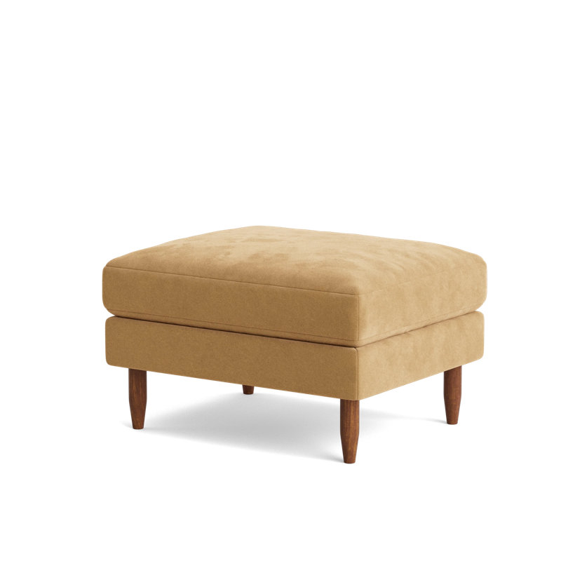 Skinny Fat Ottoman, Performance Velvet - Nutmeg