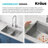KRAUS Kore™ 30" L Undermount Workstation 16 Gauge Stainless Steel Double Bowl Kitchen Sink
