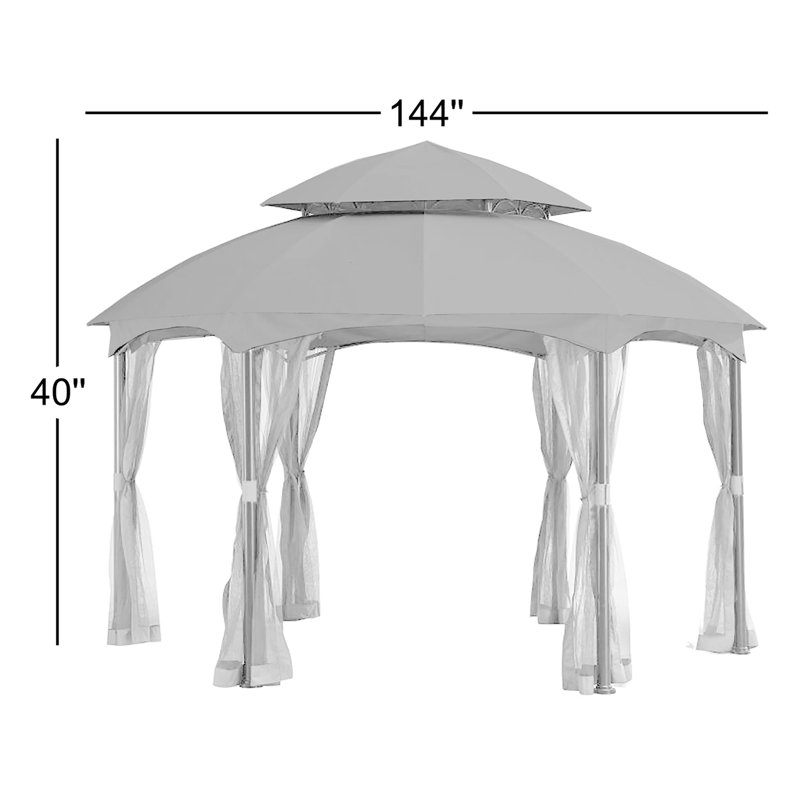 Garden Winds Replacement Canopy for Gazebo, Beige, Fabric