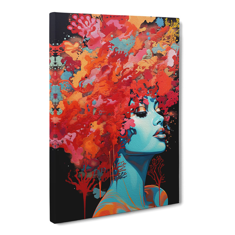 Coral Pop - Print, 76cm H x 50cm W x 3cm D