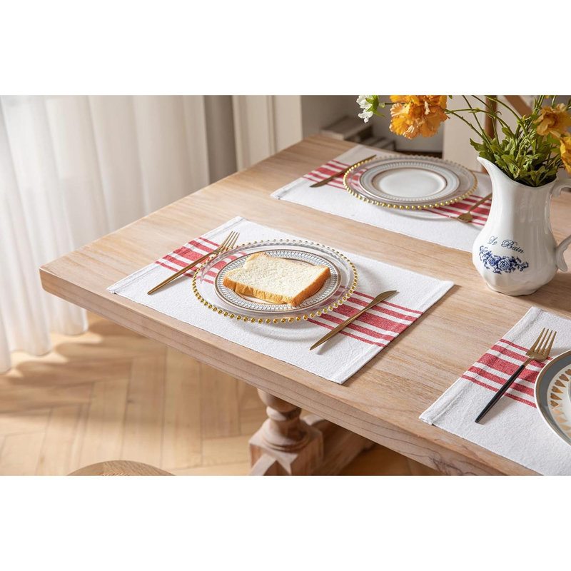 Napperon Delph, Rouge / Beige
