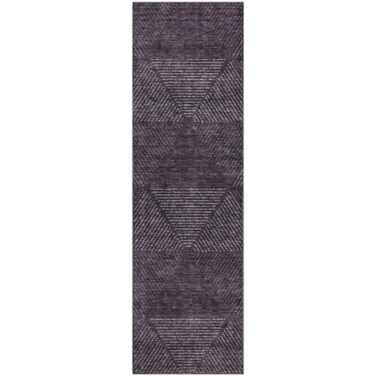 Premium Machine Washable Prisco Eggplant Rug