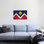 Drapeau de Denver, carte avec grunge, impression sur toile