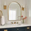 Miroir de salle de bain Malisa Cadre épais en acier inoxydable-1411075165-1411075167