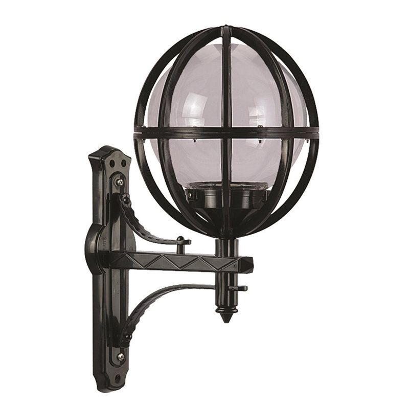 Sloat Black Outdoor Armed Sconce