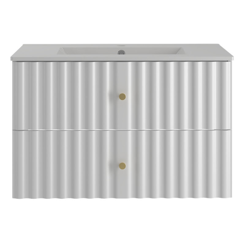 Annalouise Bathroom Storage Furniture Set, White