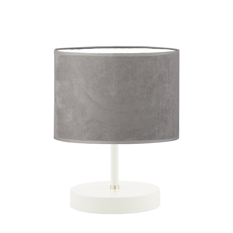 Shavita Metal Table Lamp, White, Grey/White