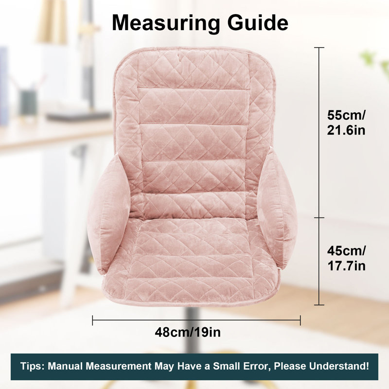Housse de chaise de bureau intégrée, Rose
