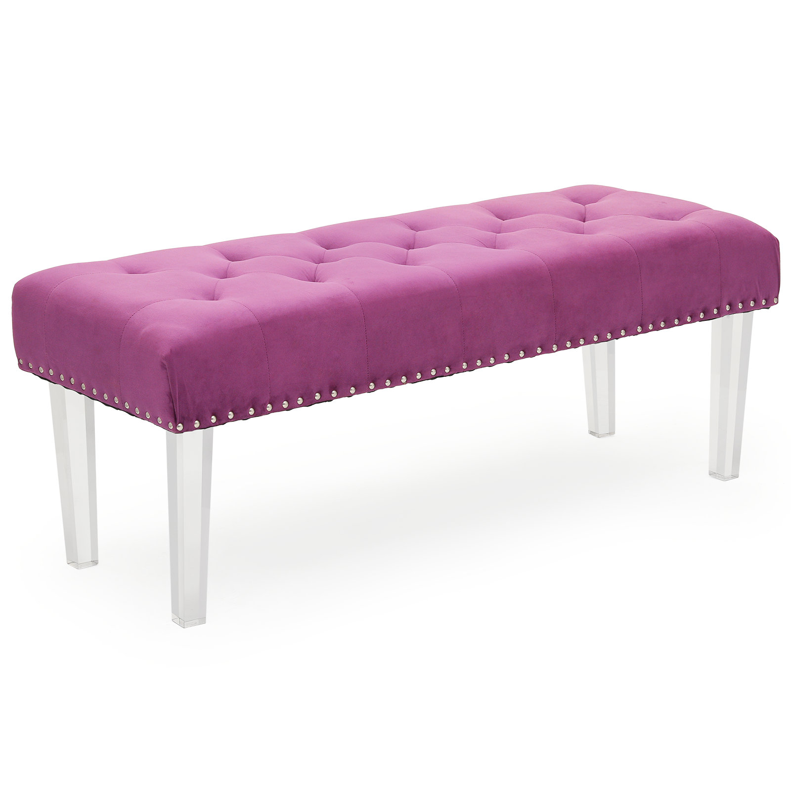 Pink accent online bench