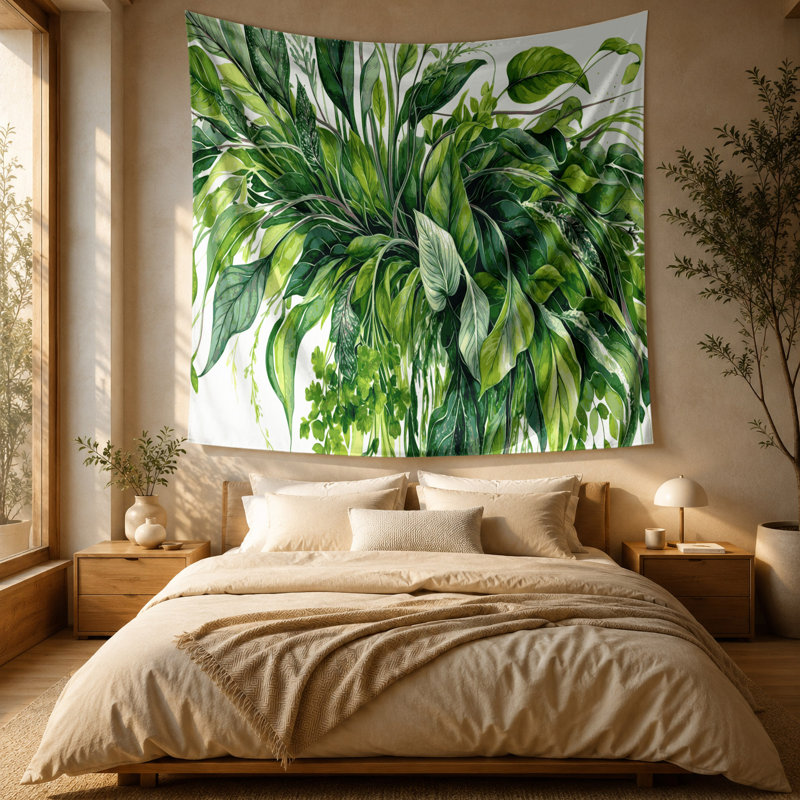 Tapisserie murale légumes et agneaux, 88 po x 104 po