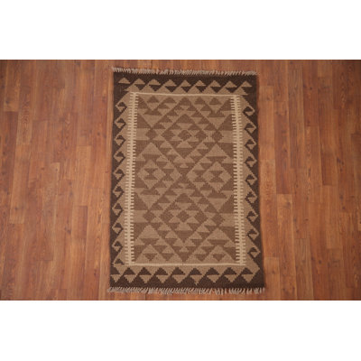 Reversible Wool Kilim Oriental Area Rug 3x4