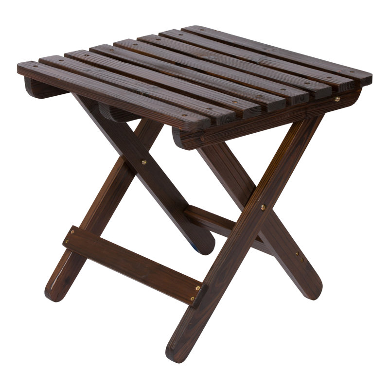 Ensemble de chaise Adirondack et table d'appoint d'extérieur Bremment, Brun brûlé au chalumeau