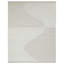 Rectangle Geometric Flatweave Wool/Cotton Area Rug in Ivory/Gray-1447962540