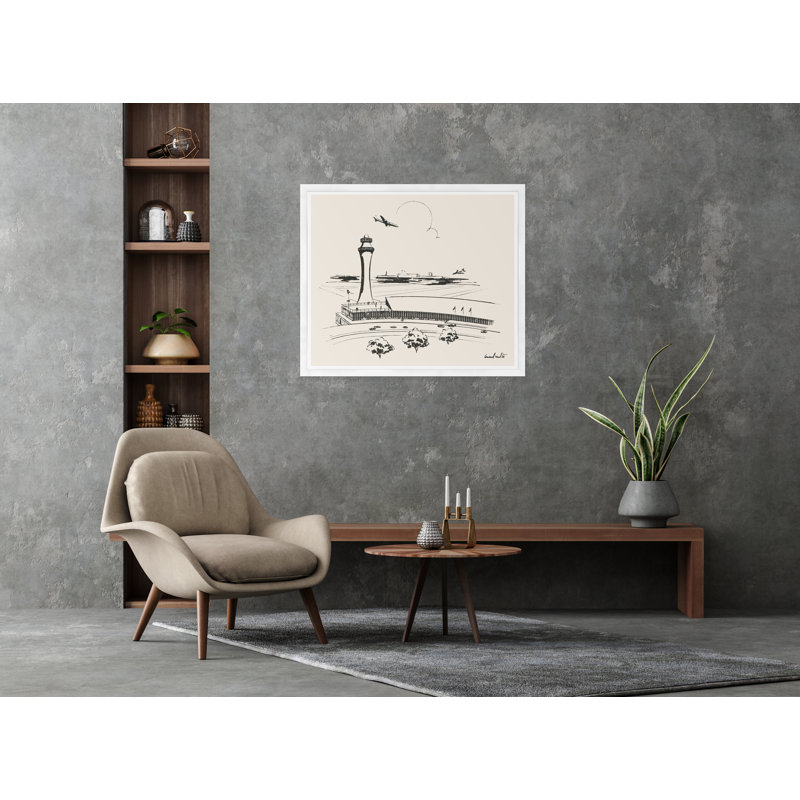 Moulton Collection " Airport ", White Framed