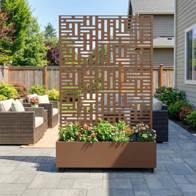 Abraham Metal Planter Box with Trellis