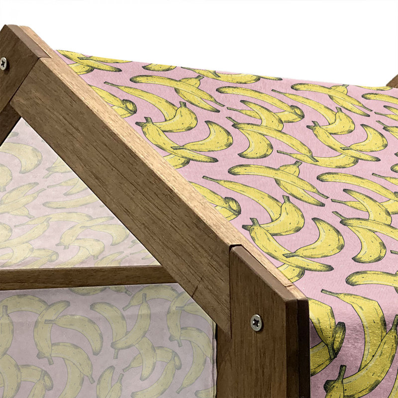 Niche pour chien en bois, H 25,59 po x l 29,53 po x P 21,65 po