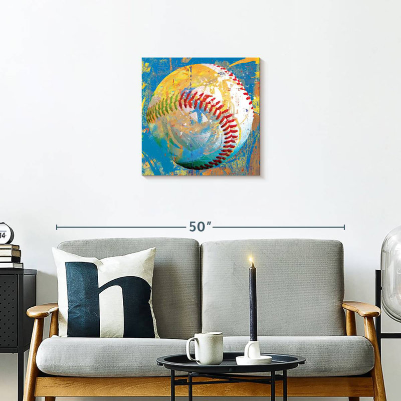 Sireci Baseball Paint Splash, 20" H x 20" W