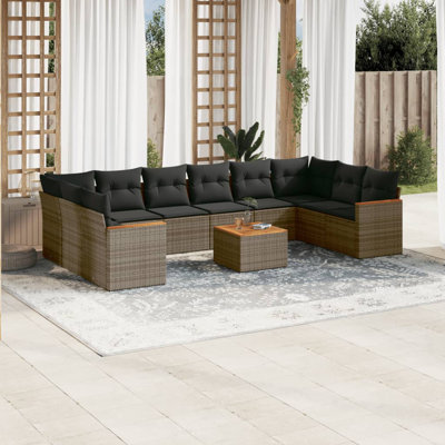 Ensemble de canapé de jardin Vidaxl gris