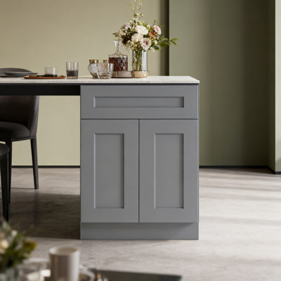 Armoire 24 po avec porte à fermeture douce 24 po Grey