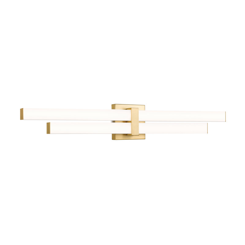 Éclairage pour salle de bain 2 lumières Brinli, Or moderne