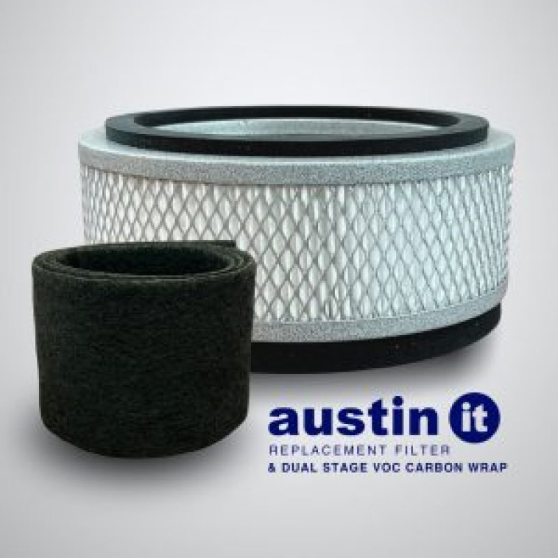 Le purificateur d'air HEPA personnel «Austin» avec enveloppe de carbone COV - Purificateur d'air de table pour un espace personnel plus propre