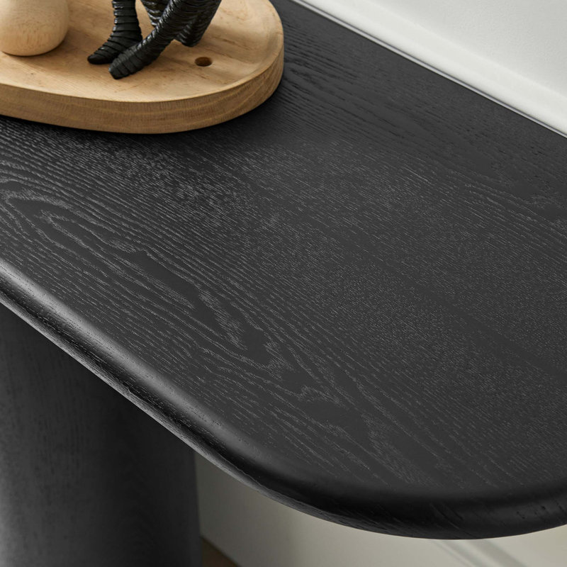 Console moderne avec des pieds cylindriques uniques, Black