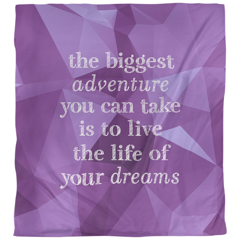 Housse de couette The Bigeste Adventure Quote, Housse de couette pour très grand lit, Améthyste