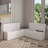 Efrayim Cushioned L-Shaped Corner Storage Entryway Bench