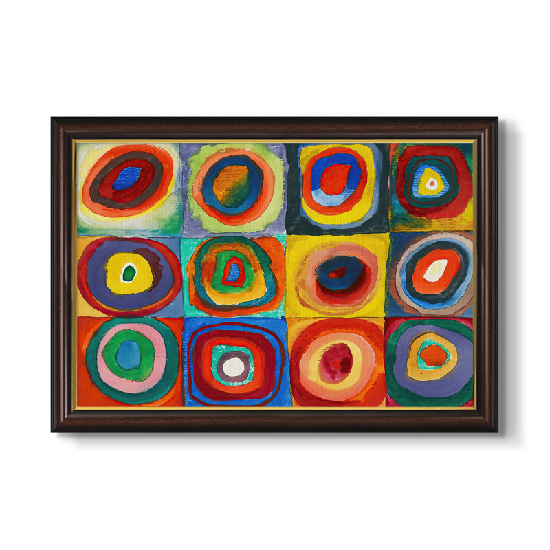 Color Study: Squares with Concentric Cercles, 1913 - Wassily Kandinsky - Toile encadrée sur mesure, 16x22 INNER SIZE