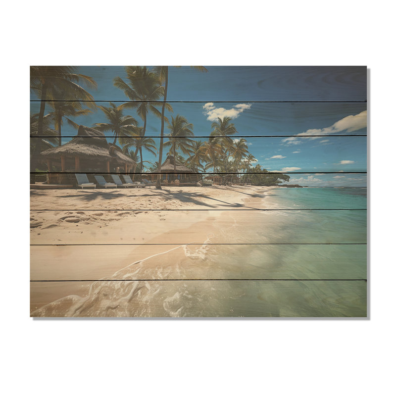 Blue Pristine Coastal Haven II - plage sur bois, H 10 po x l 20 po x P 0,78 po