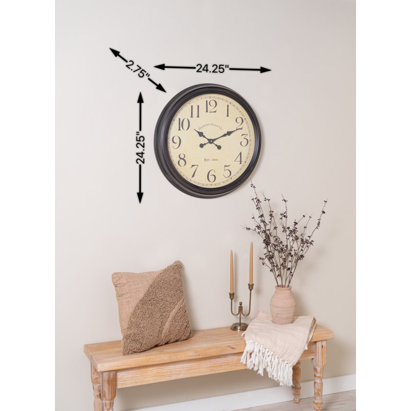 Oversized 24.5" Whitley Wall Clock