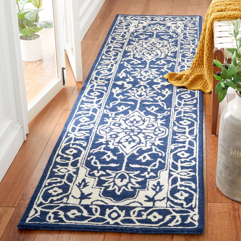 Micro-Loop Hand Tufted Wool And Cotton With Latex Oriental Rug, Runner 2'3" x 9'