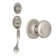 Handleset with Single Cylinder Deadbolt and Door Knob and Rosette