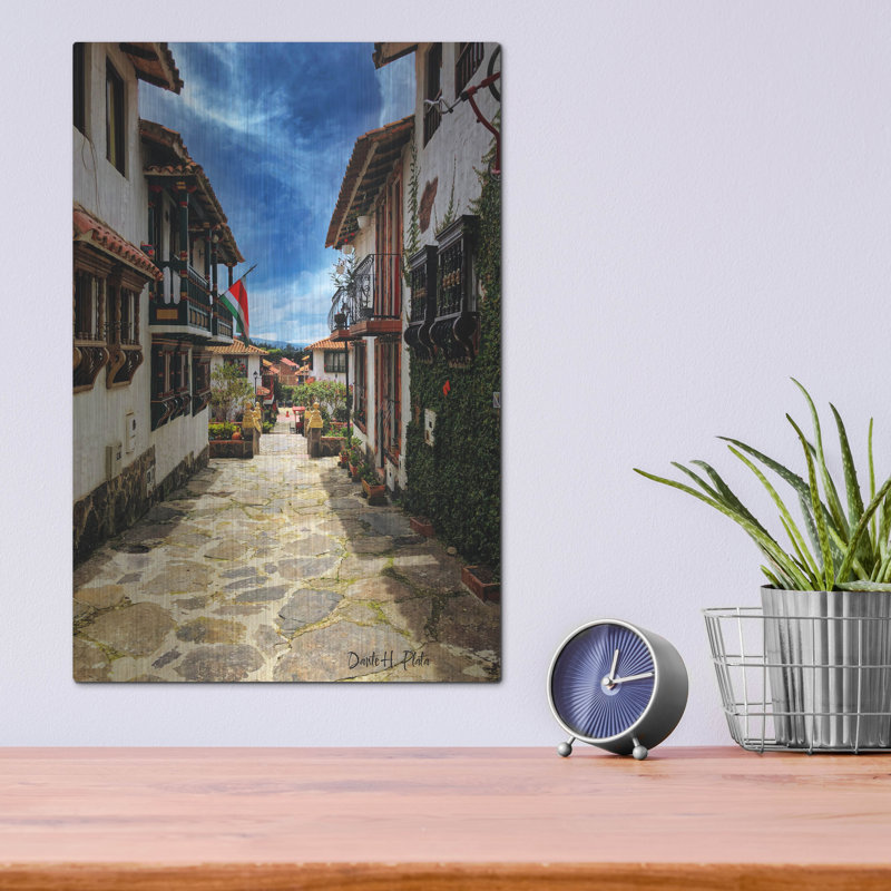 Art mural en métal luxueux «Going Home» par Dante Plata, 12 po x 16 po, H 16 po x l 12 po
