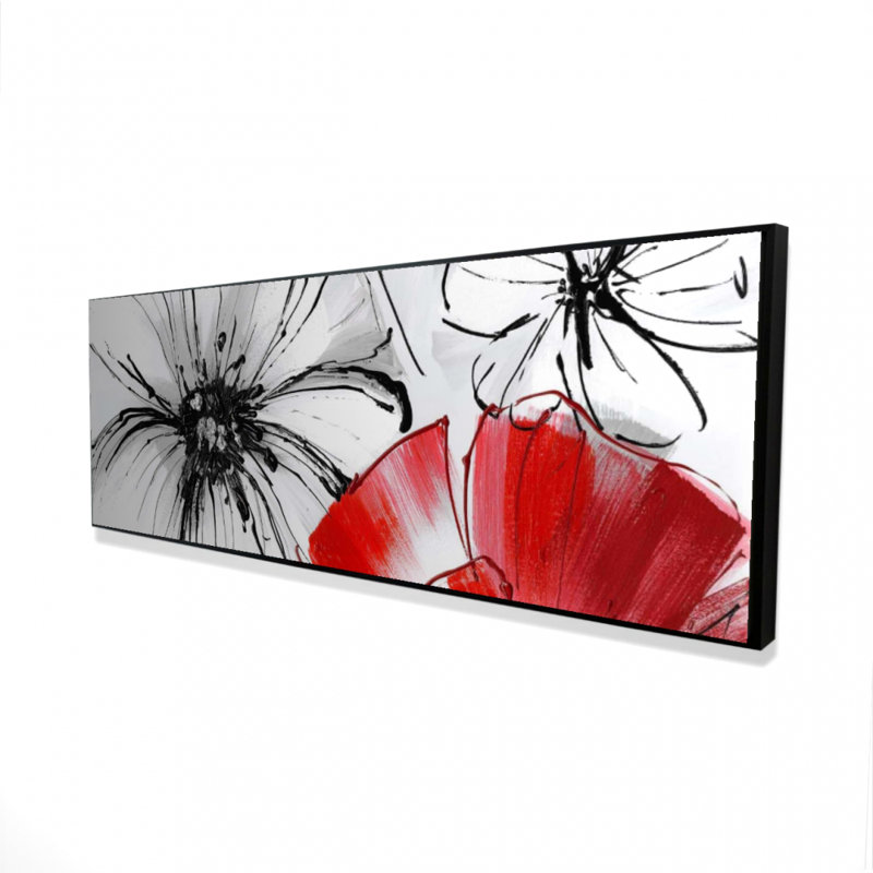 " Red & White Flowers Sketch "