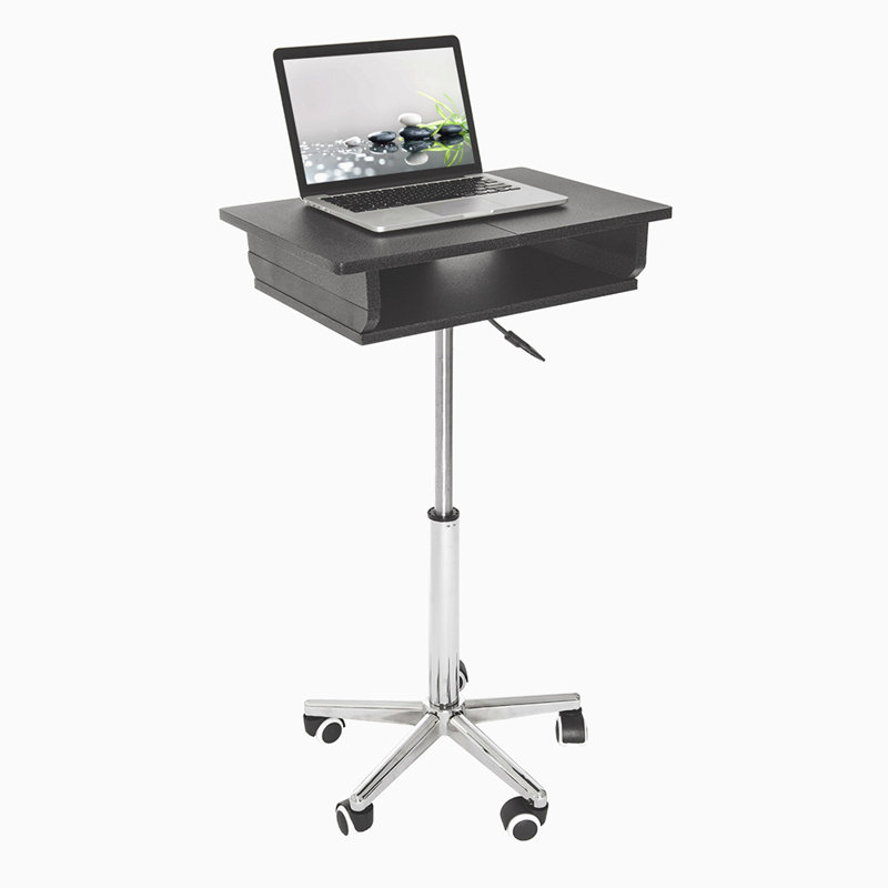 Techni Mobili Folding Table Laptop Cart, Graphite