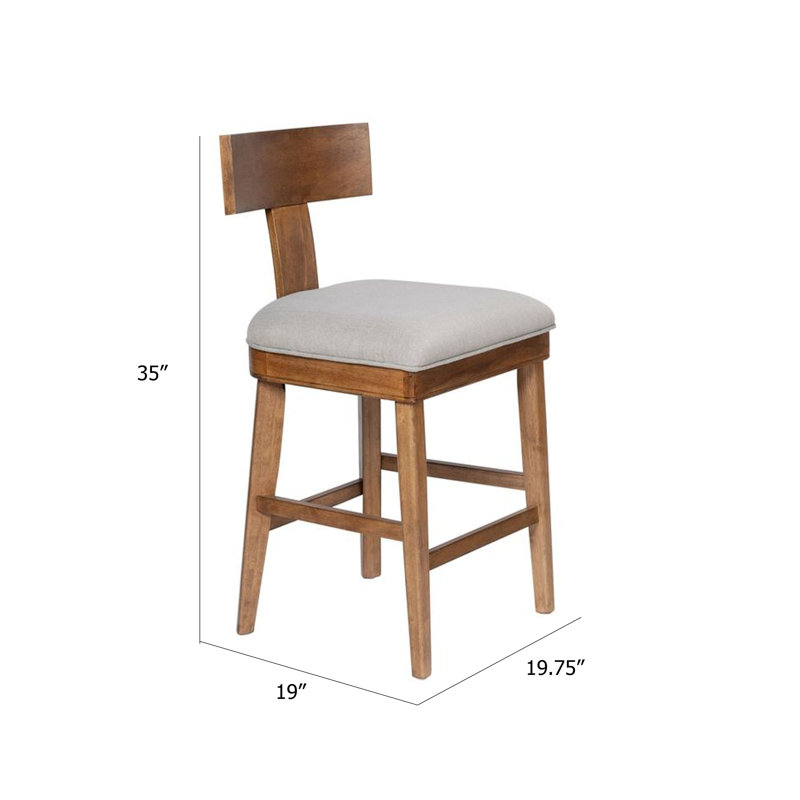Chaise de comptoir avec dossier en T Hery, Tabouret de comptoir (siège d'une hauteur de 24,5