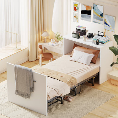 Murphy Bed, Roll Away Beds with Mattresses and Storage by Ebern Designs