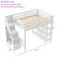 Lit mezzanine avec garde-robe intégré et tablettes-794185976