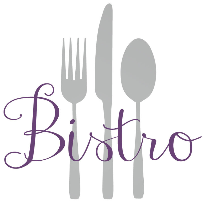 Food & Beverage Non-Wall Damaging Wall Decal, Silver/Purple, 48" H x 48" W x 0.01" D