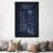 Baseball Bat Navy Blue Patent Blueprint by Aged Pixel - Gallery-Wrapped Canvas Giclée on Canvas-906689771-906689767