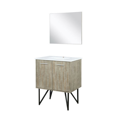 Bath Vanity 30 In. W X 20 In. D, Quartz Top And 28 In. Mirror