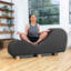 Chaise longue Allisha pour étirer et se détendre, pieds en bois d'érable - similicuir-72988184