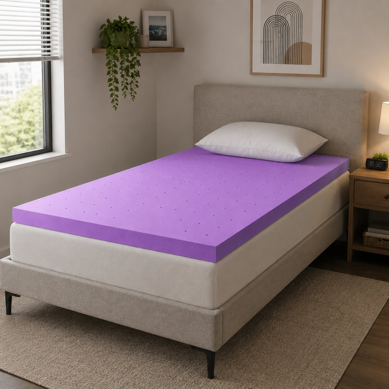Surmatelas en mousse viscoélastique imprégnée de gel 2 po Suwanee, Simple, 2" 